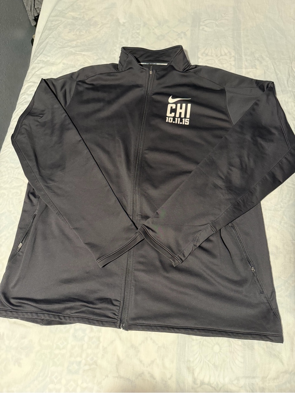 Nike Black bank of America Chicago marathon 2015 Full-Zip men’s Jacket size XXL